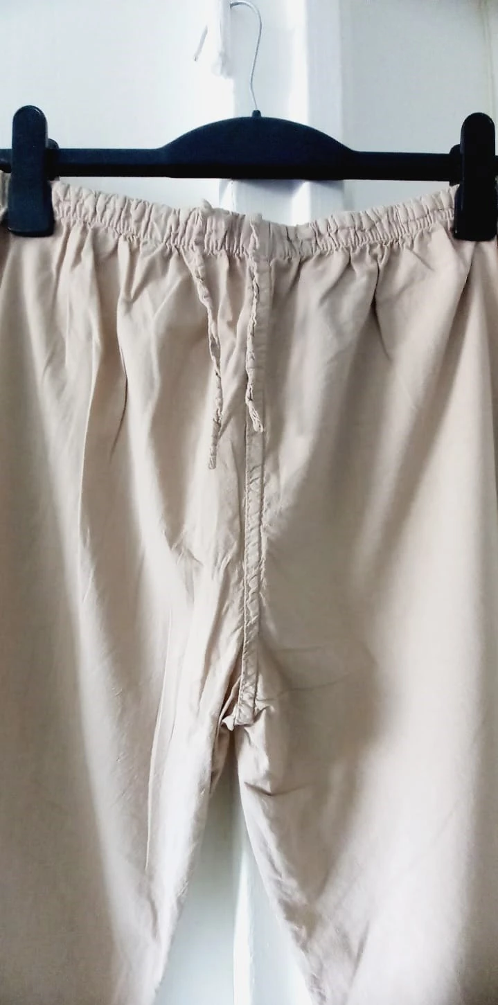 calça leve tamanho G bege 100% algodão NOVO – photo 7